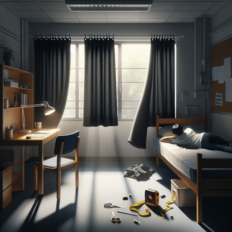 DIY blackout curtains for improved dorm sleep