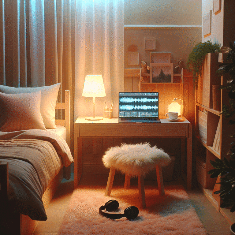 Create a calming sound environment in your dorm room