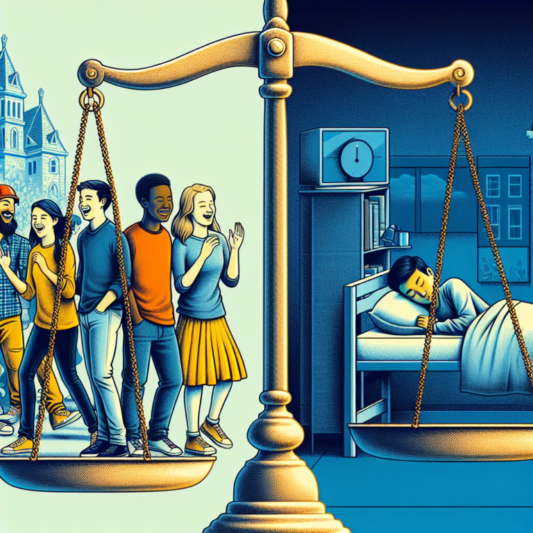 social life and sleep balance in college: navigating friendships and rest